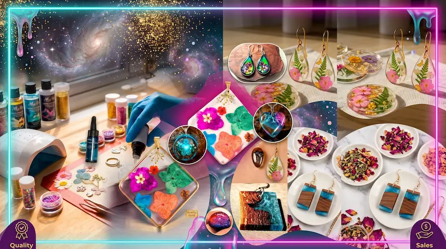 Composicion Joyas en Resina